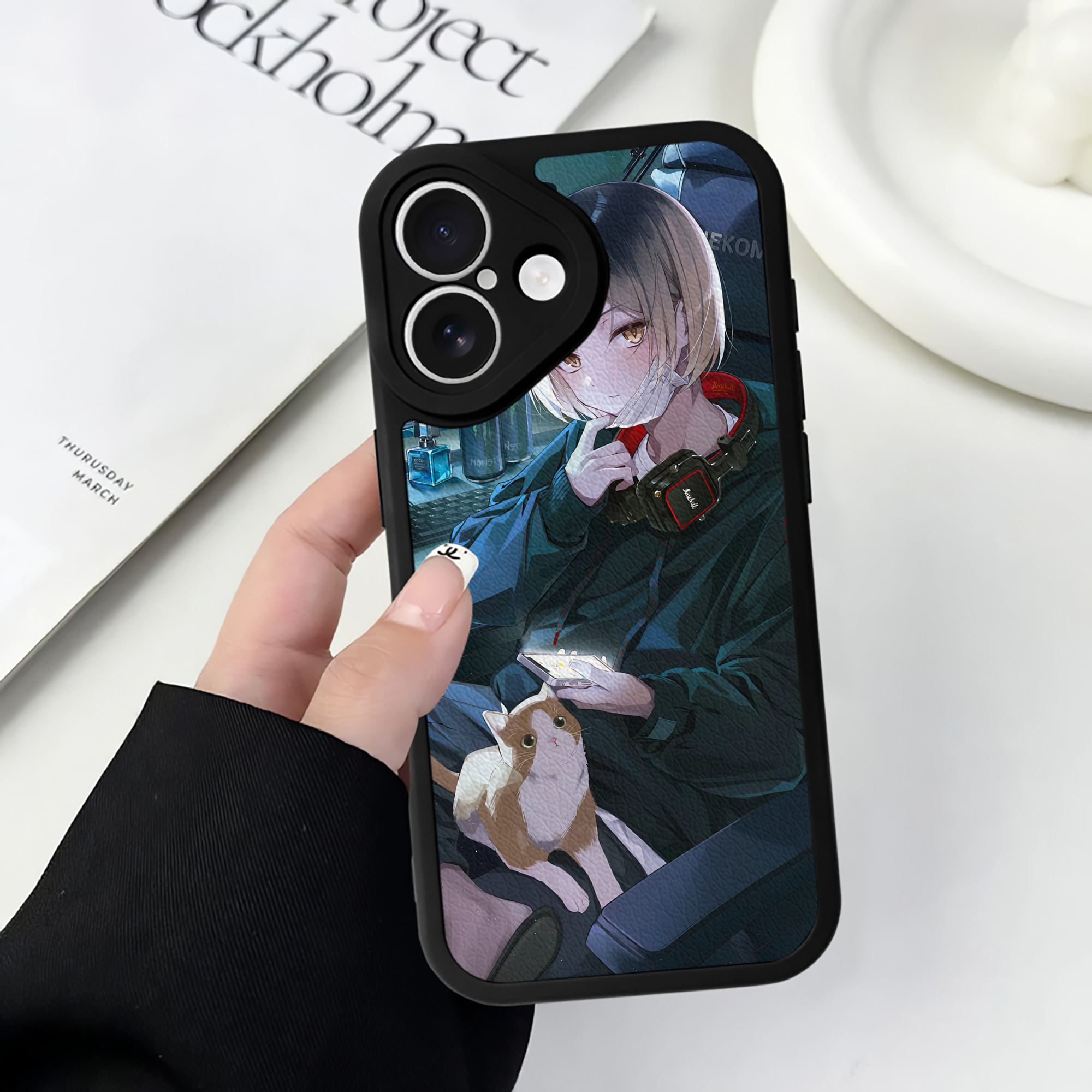（画像用） ハイキュー!! Haikyu!! 【iPhone 16シリーズ対応】シリコンスマホケース（レザー調） 材質：シリコン